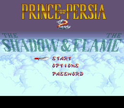 Prince of Persia 2 - The Shadow & The Flame (Europe) Title Screen
